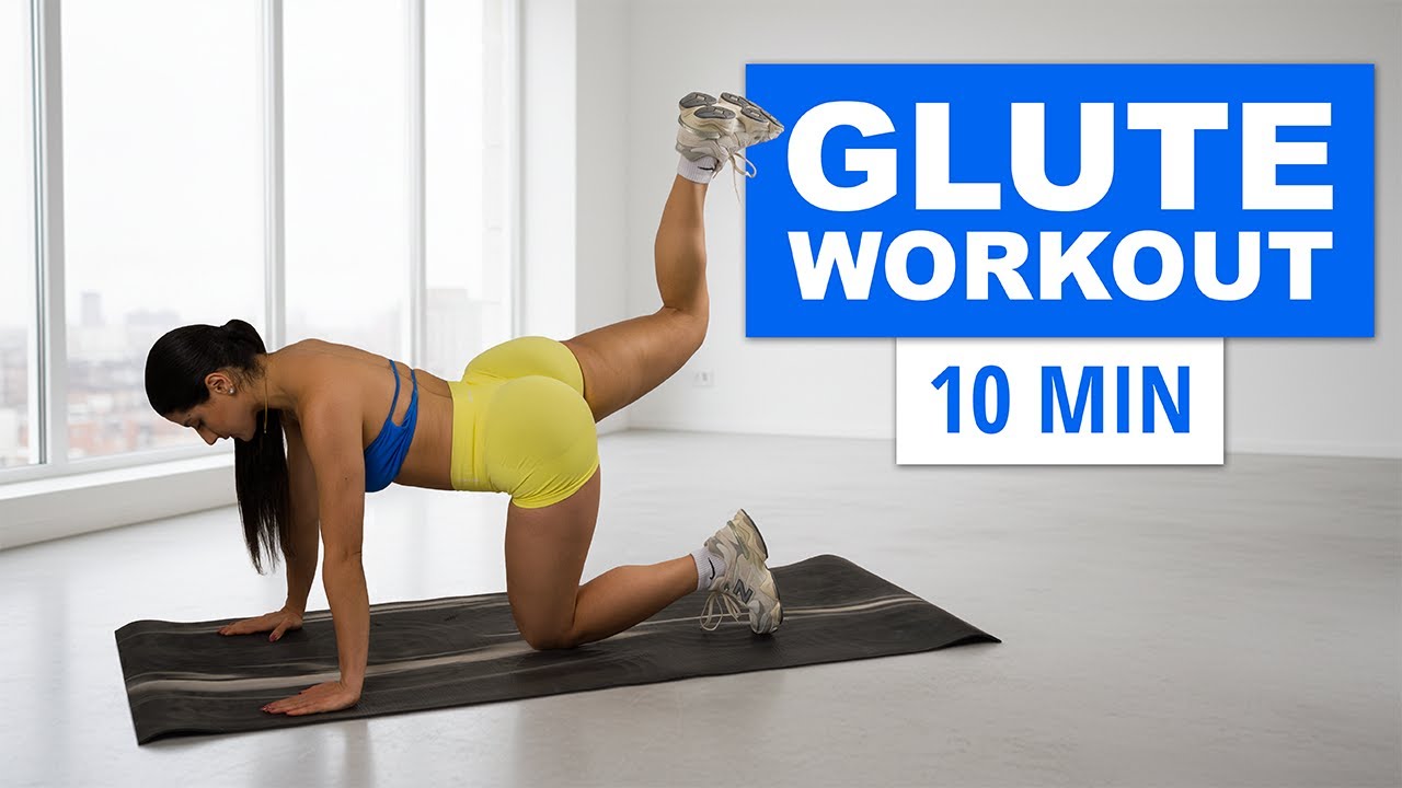 10 MIN GLUTE WORKOUT: Work Your Booty with No Equipment, Killer Burn