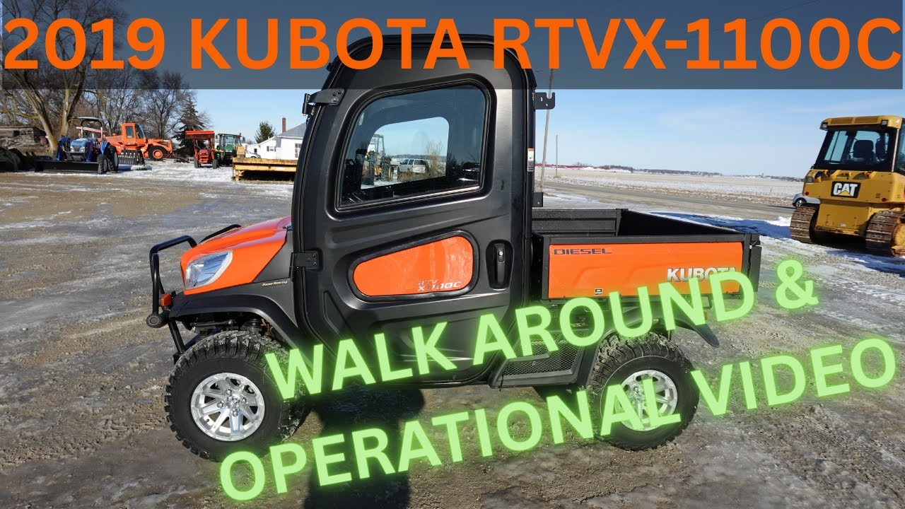 Видеообзор и демонстрация работы квадроцикла Kubota RTVX 1100C 2019 года выпуска. Цена: 13 900 до...