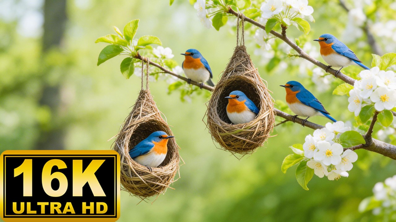 Relaxing Piano & Birds Chirping Sounds ~ Healing Music for Emotional Healing and Total Relaxation🍀