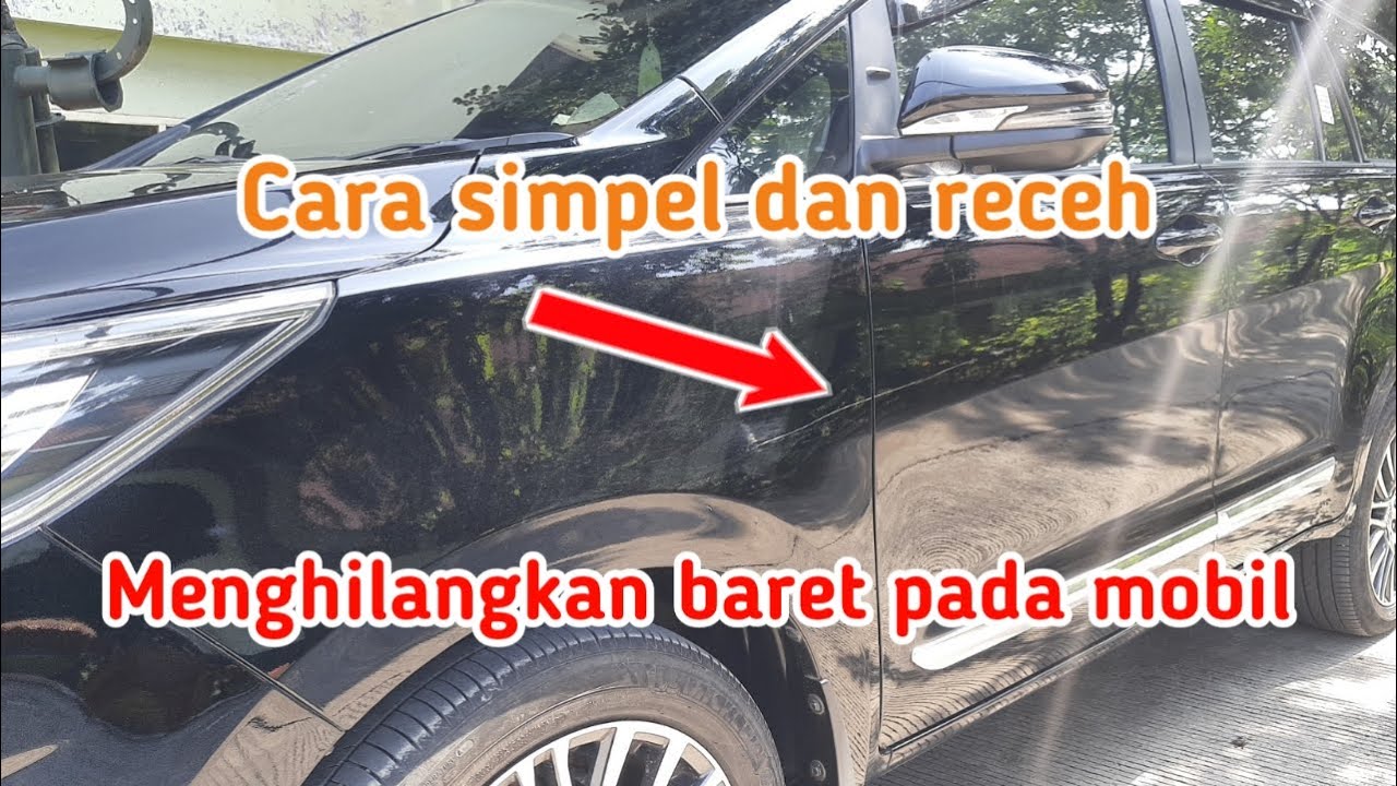 Cara menghilangkan baret pada mobil warna hitam | Toyota kijang Inova #bangmunpaintjob