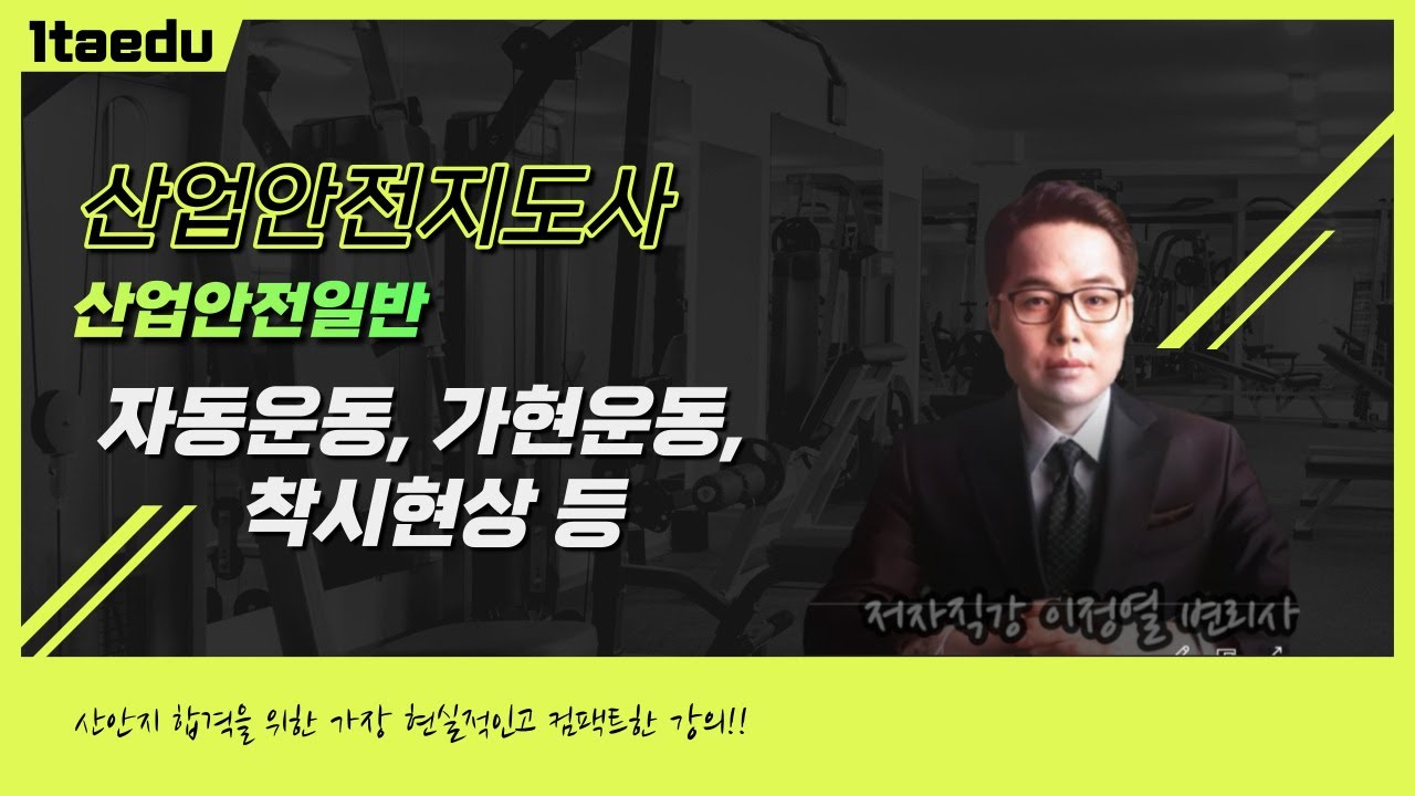 이정열 산업안전지도사 산업안전일반 - 자동운동, 가현운동, 착시현상 등