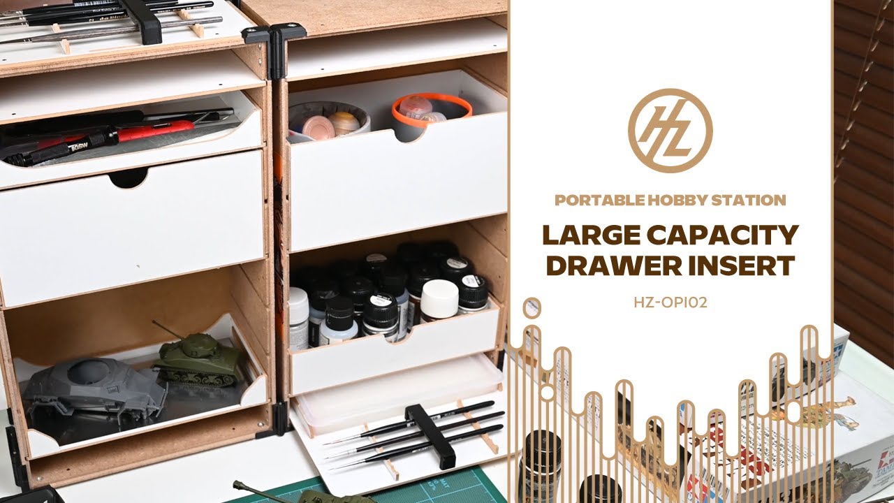 Large Capacity Drawer Insert for Portable Hobby Station
