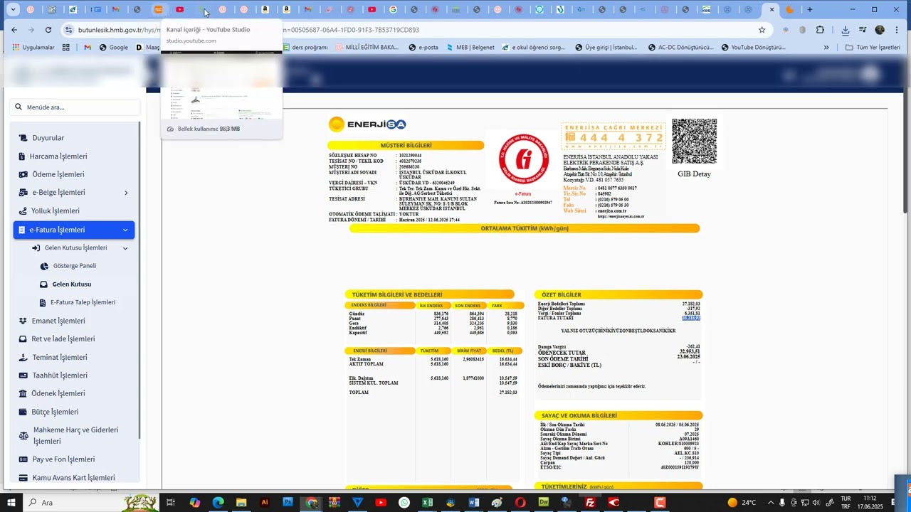 mebbis mod&uuml;leni  xml dosyası ile fatura y&uuml;kleme işlemi