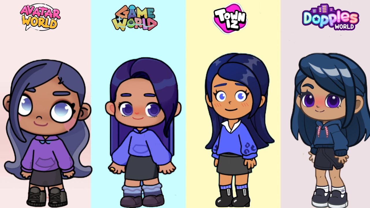 💙Indigo Keen Inspired Look In 4 Gameplay#pazu #avatarworld #gameworld #dopples #rainbowbubblegem 
