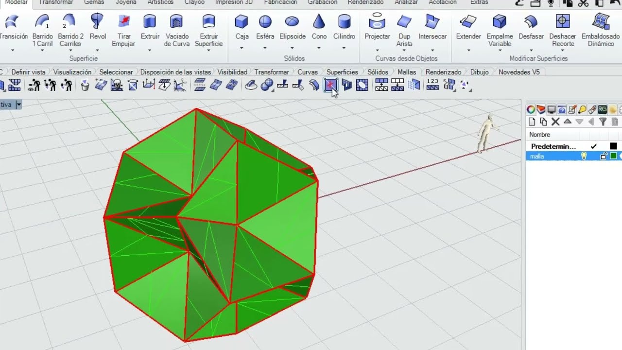 Rhino 3D Tutorials - Fusionar2CarasDeMalla