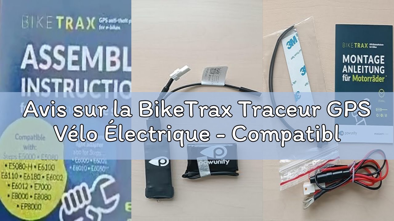 Avis sur la BikeTrax Traceur GPS Vélo Électrique - Compatible avec 95% des Marques, Protection Contr