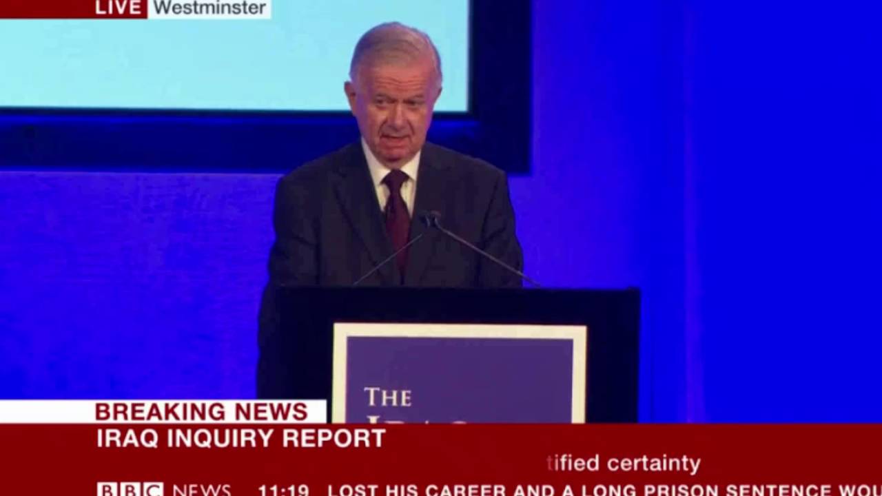 Sir John Chilcot: 'Military action was not a last resort'