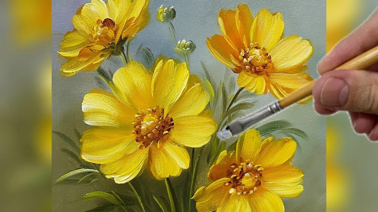 ОСВОЕНИЕ ЦВЕТОЧНЫХ ДЕТАЛЕЙ / РИСОВАНИЕ ЦВЕТОВ НА ПЕРЕДНЕМ ПЛАНЕ / ПОШАГОВАЯ РИСОВКА