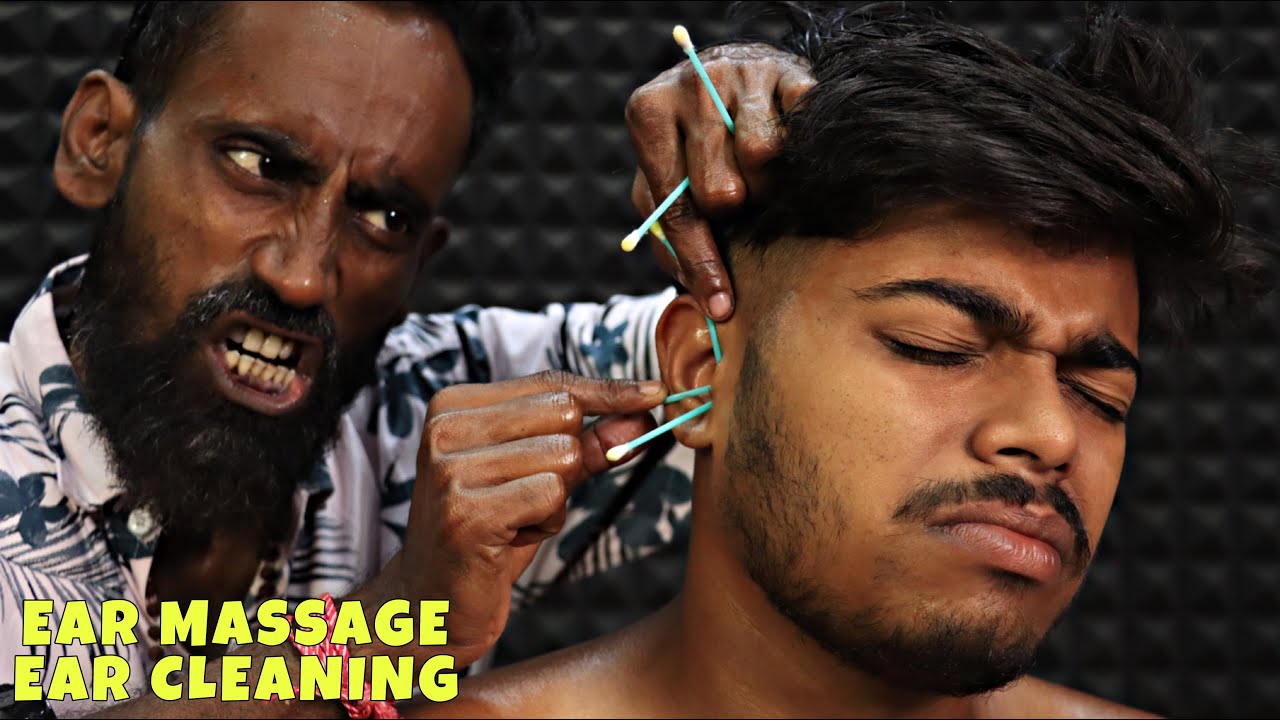 Ear Cleaning & Earwax Removal by Master Tapas | Head Massage & Neck Cracking | Spine Cracking | ASMR