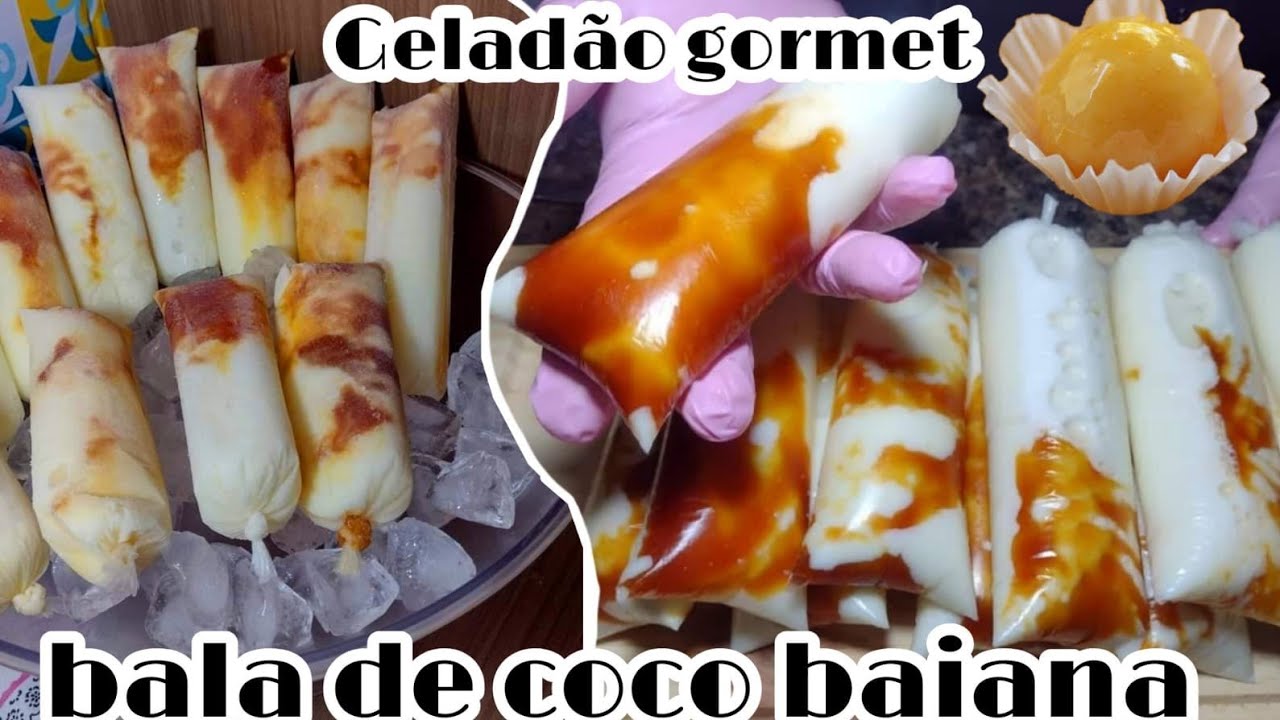 geladão gormet de bala de coco baiana