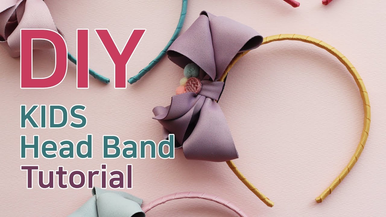How to make a Kids Headband/DIY Hair accessory/head band tutorial/터비드헤어밴드