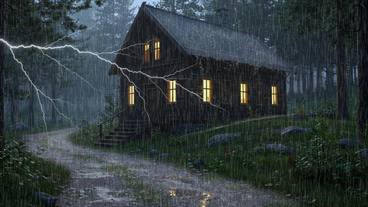 Heavy Rain and Thunder Sounds for Sleeping｜Perfect for Deep Sleep and Relaxation, ASMR Rain