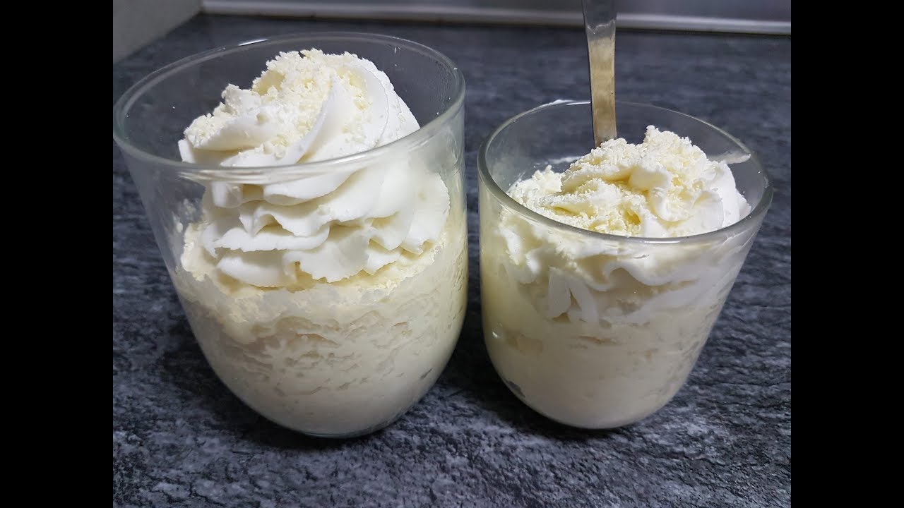 MOUSSE DE CHOCOLATE BLANCO/SIN HORNO Y 2 ingredientes