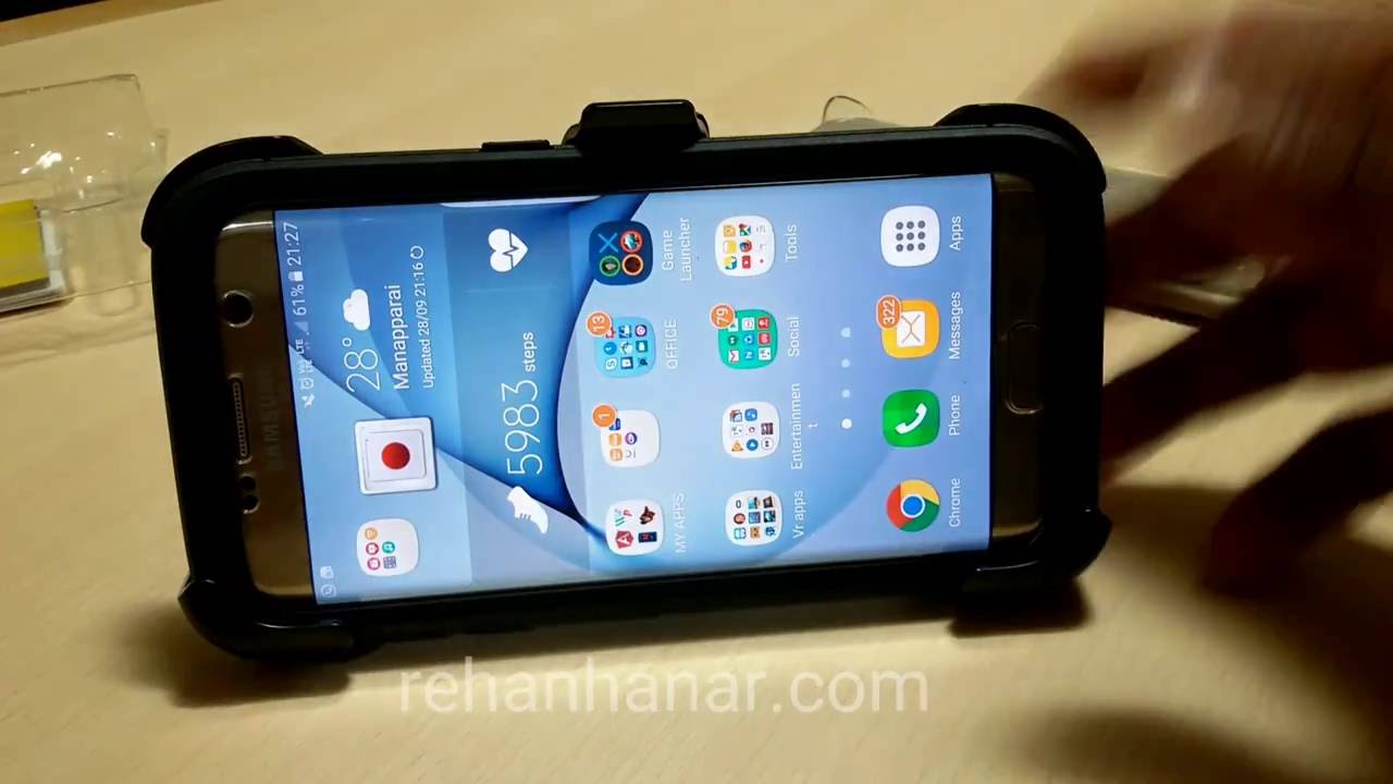 Otterbox Defender Black Case INDIA VERSION for Samsung Galaxy S7 Edge Unboxing review release
