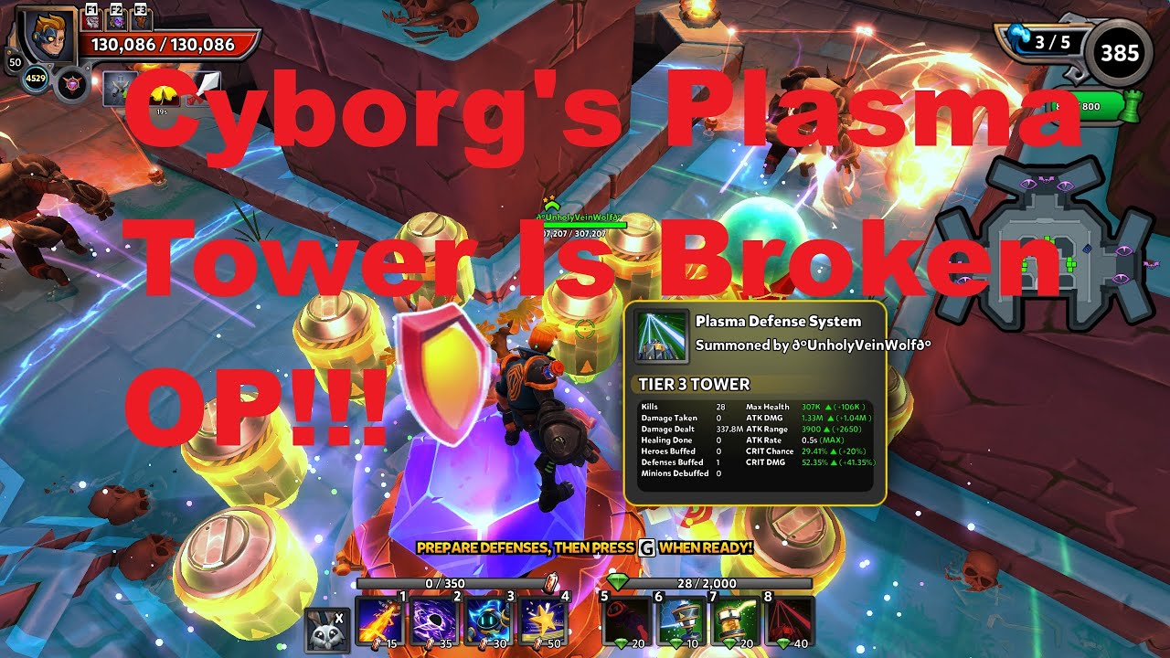 Dungeon Defenders 2: Плазменная башня киборга сломана OP.