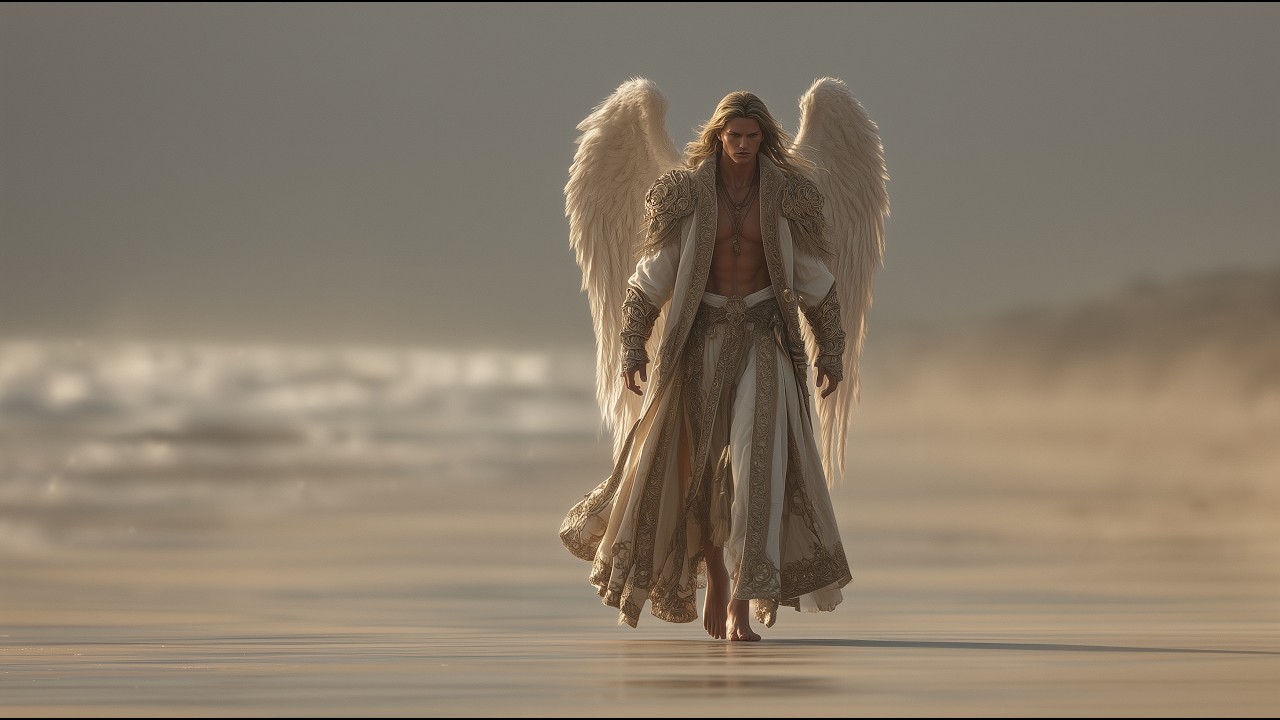 999Hz Healing Ocean with Archangels | Calm Angelic Walk | Live