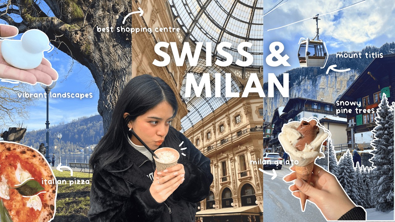 EUROPE VLOG ❄️🏔️| hujan salju swiss, breath taking views, views in austria, belanja di milan (ID/EN)