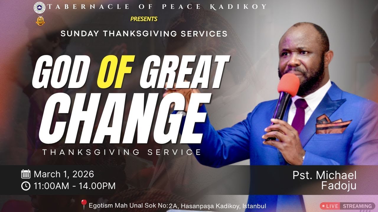THANKSGIVING  SERVICE | SUNDAY, 1ST MARCH 2026| RCCG TABERNACLE OF PEACE KADIKOY