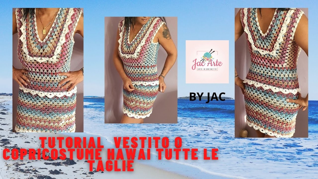 ❤️TUTORIAL VESTITO ANCHE COPRICOSTUME HAWAI TUTTE LE TAGLIE❤️