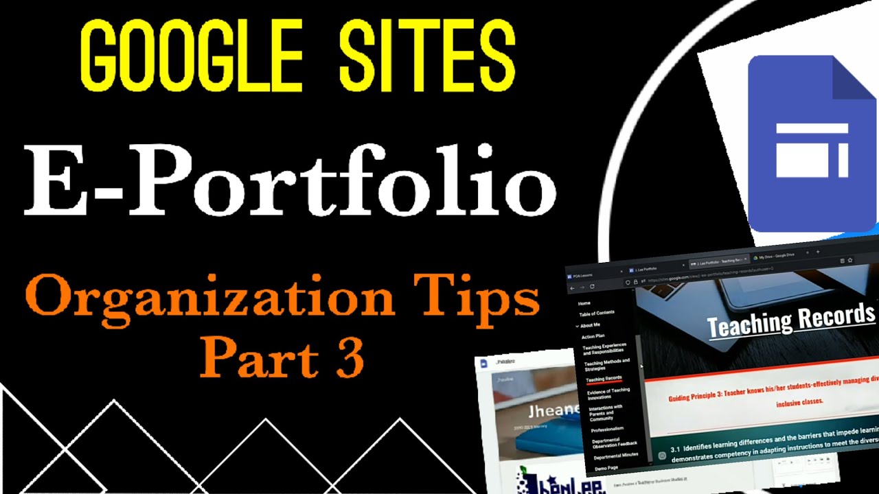 E-Portfolio Organization Tips - Part 3 | Adding Links and Collapsable Groups in Google Sites
