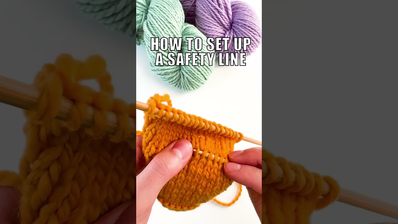 How to frog your knitting using a safety line