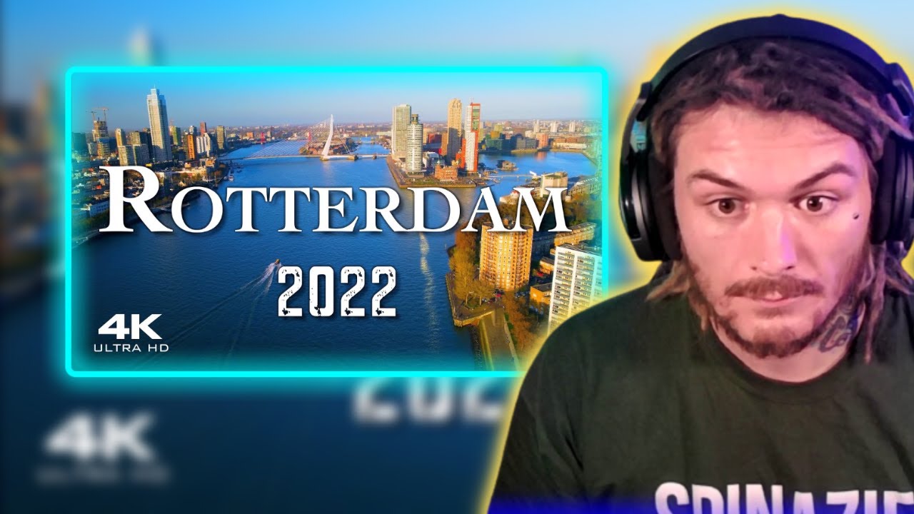 American Reacts to ROTTERDAM 2022 🇳🇱 Drone Aerial 4K | Holland Netherlands Nederland