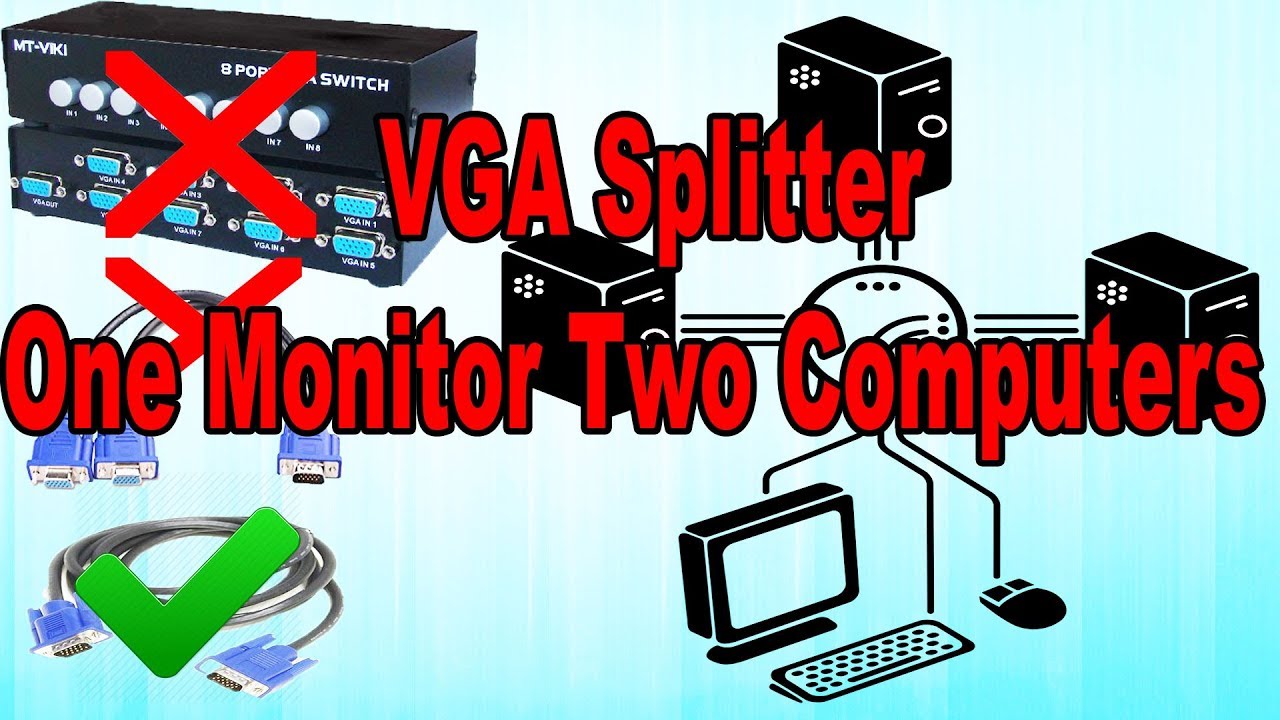 How To Make 2 Port VGA Splitter One Monitor Two Computers (Bangla)