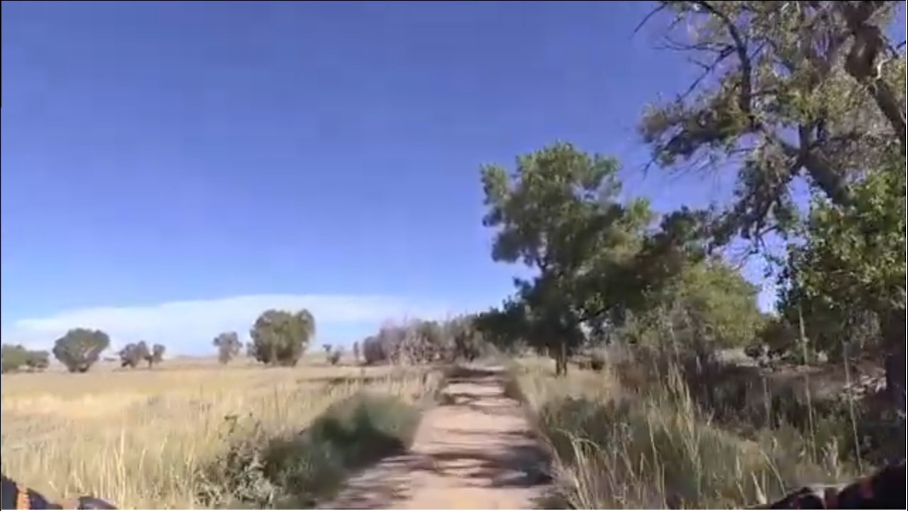Bicycle Trail Ride Through The Rocky Mountain Arsenal National Wildlife Refuge Denver Colorado USA