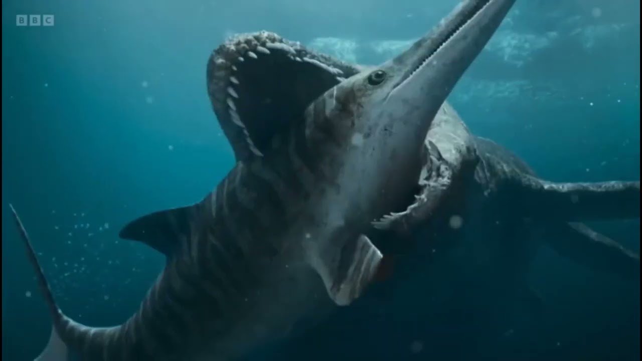 Attenborough and the sea monster Pliosaur hunt Ichthyosaur
