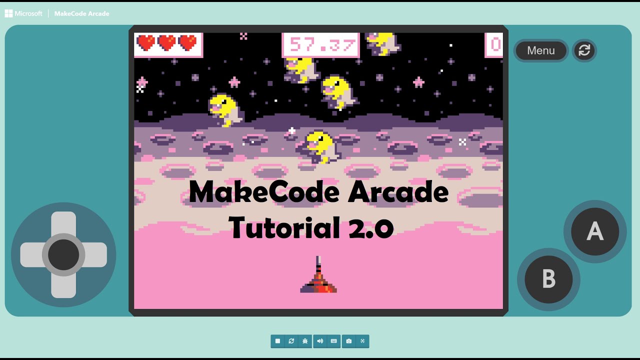 Microsoft MakeCode Arcade Simple Space Invader Tutorial 2 из 2
