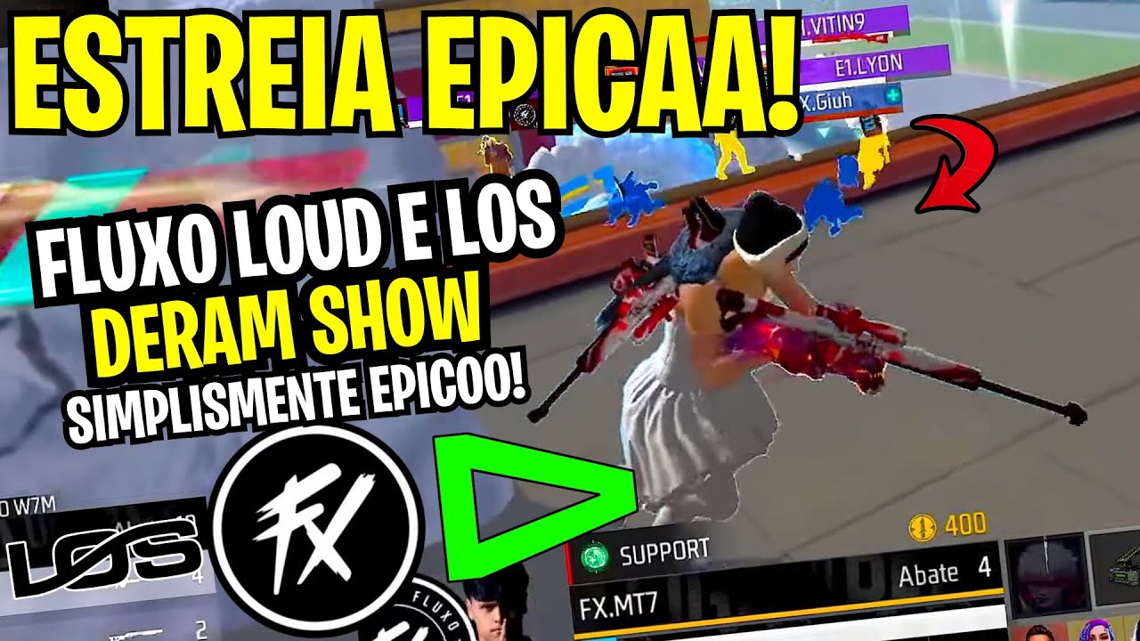 ESTREIA EPICAA COM 6 BOOYAHS HISTORICOS! FLUXO, LOUD E LOS GRANDES NA LDR ELITE!