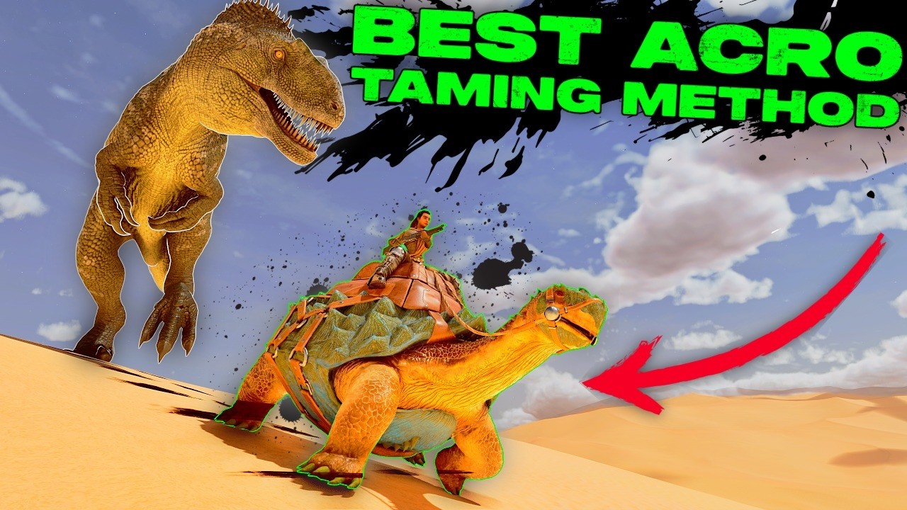 The BEST Acrocanthosaurus TAMING METHOD in ARK!!! How To EASILY Tame An ACRO!!!