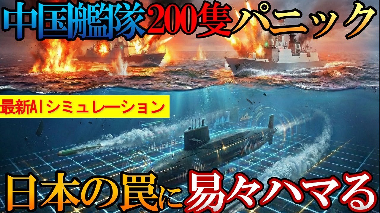 【日本の最強兵器】中国潜水艦VS日本の最強AI。インドネシアの反撃に中国震撼！日本のが南シナ海を変える！【最新AIシミュレーション】