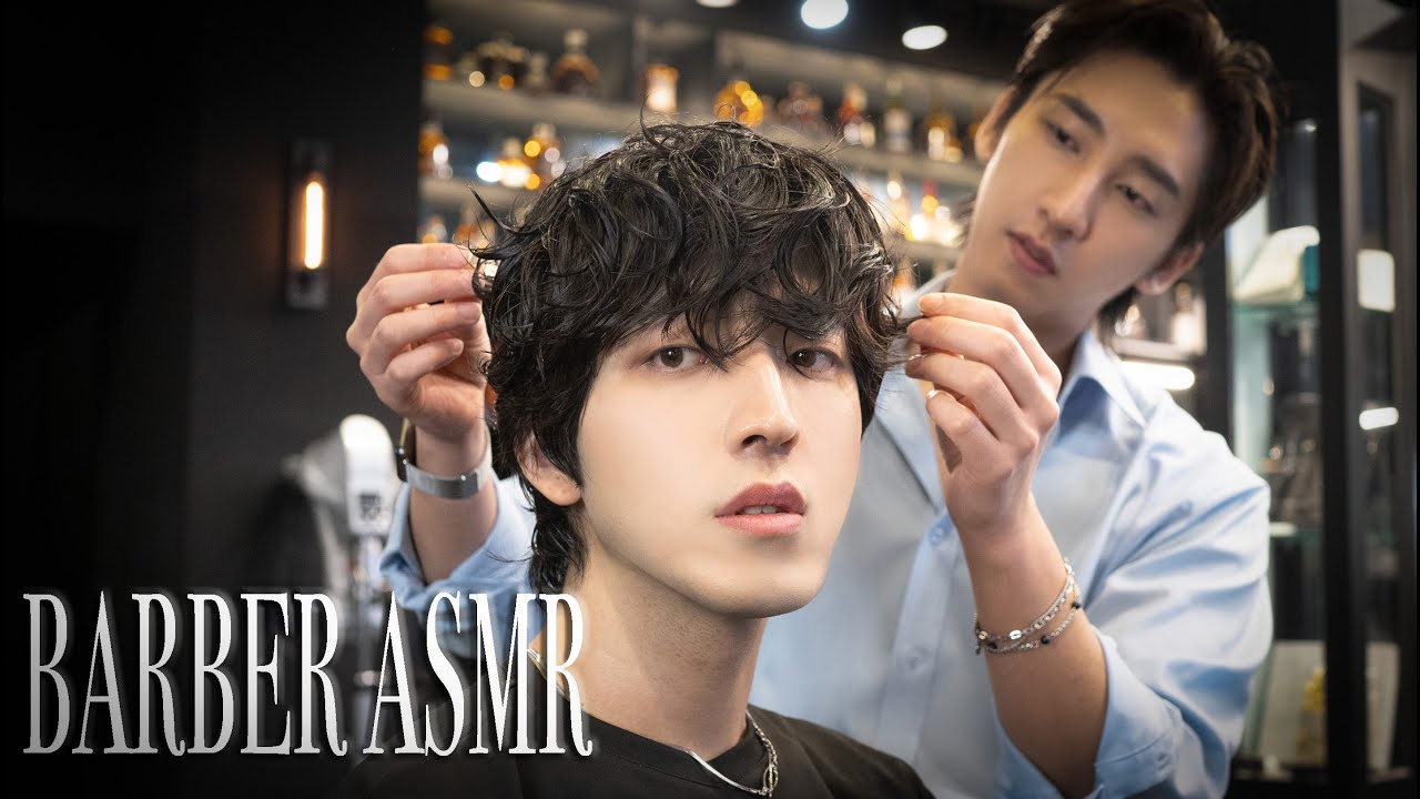 ASMR BARBER💈-남자 히피펌은 어떤 얼굴형에 잘어울릴까? l What face shape does the male hippie perm look good on?