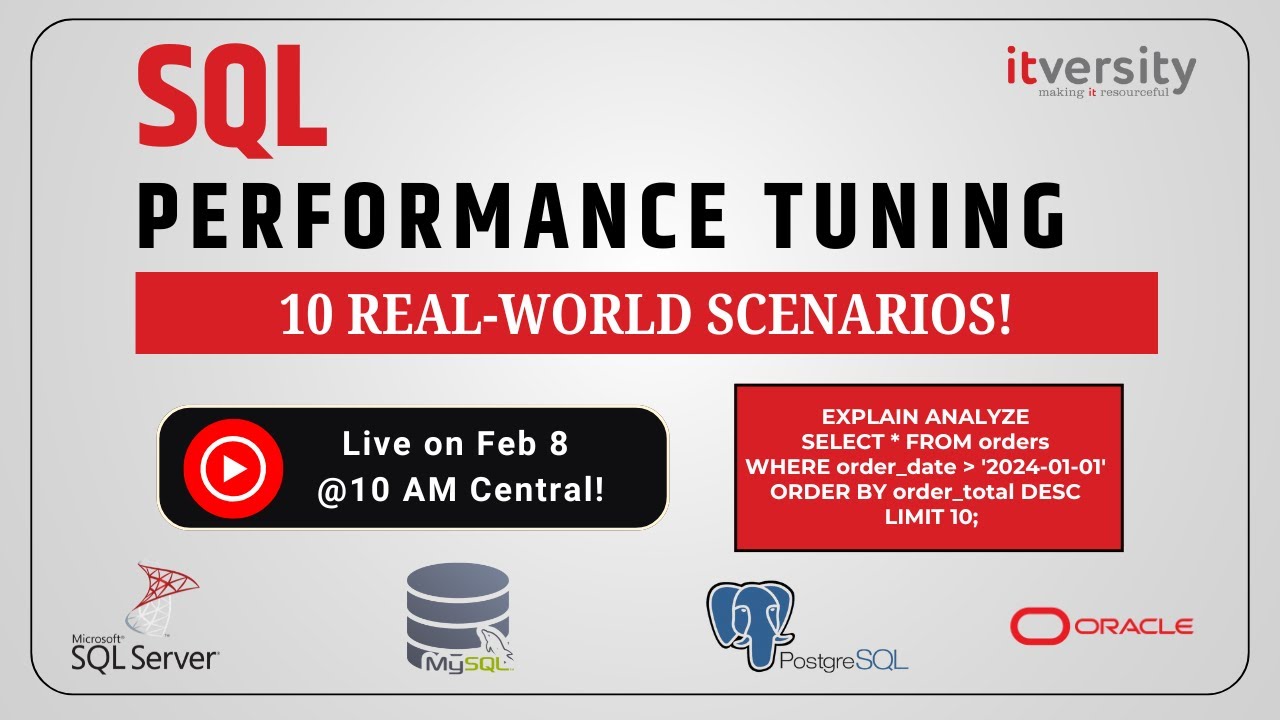 Part 1: SQL Performance Tuning: 10 Real-World Scenarios