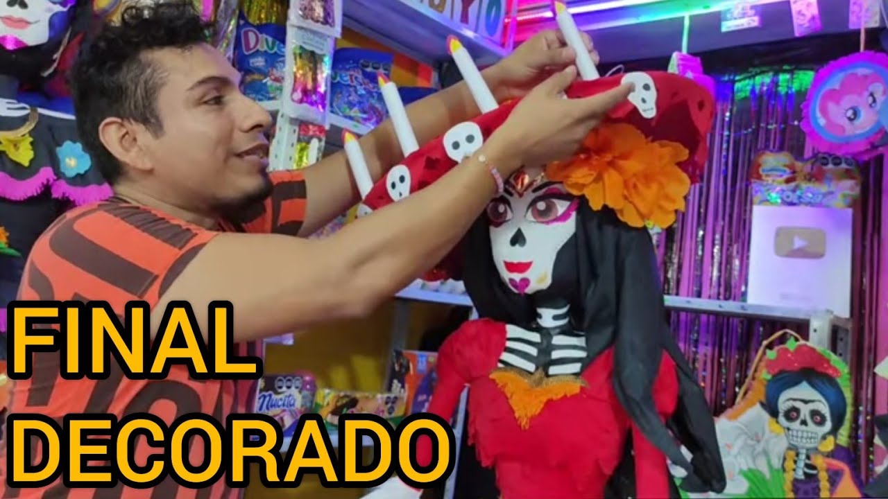 COMO hacer una CATRINA de Día de MUERTOS🎃 FACIL y RÁPIDO 💀 FINAL 😎