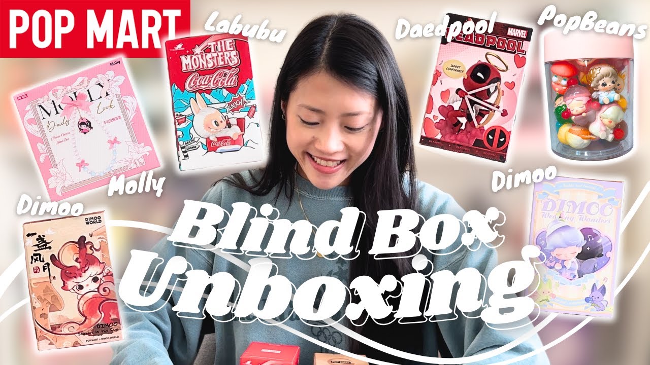 RANDOM POPMART UNBOXING (Labubu, Dimoo, Molly, Deadpool, PopBeans!)