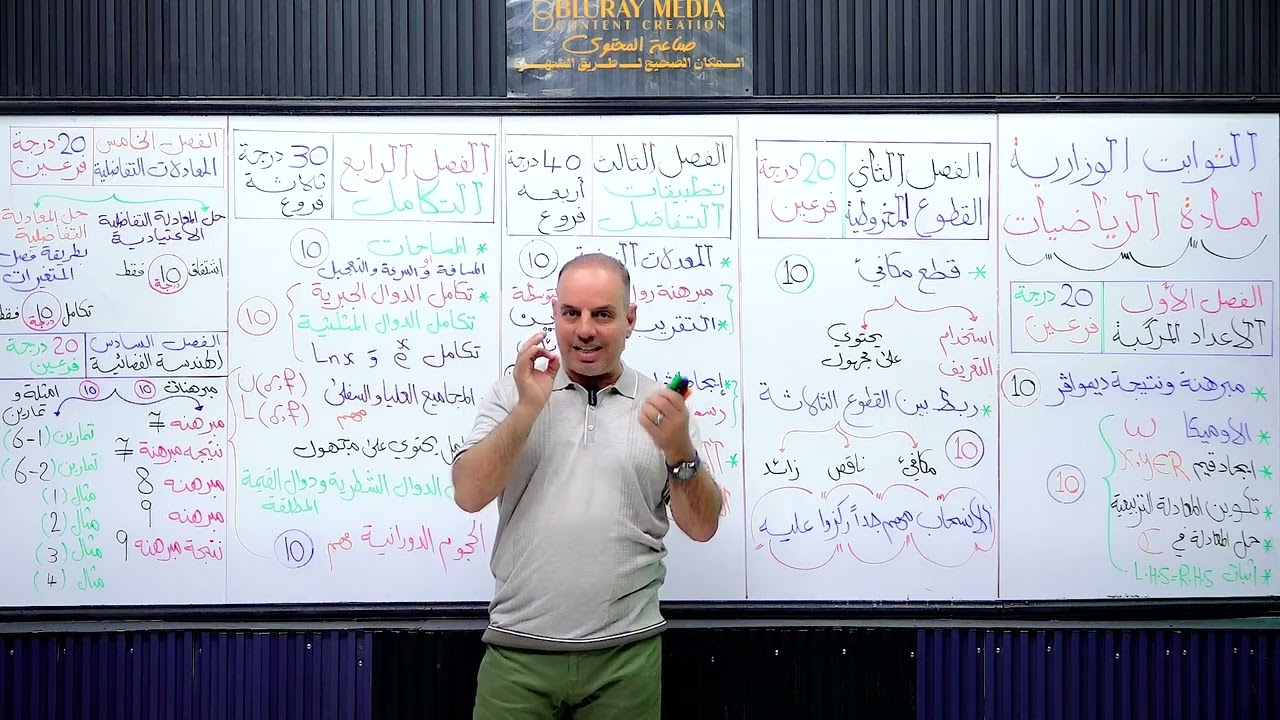 الثوابت الوزاريه لمادة الرياضيات