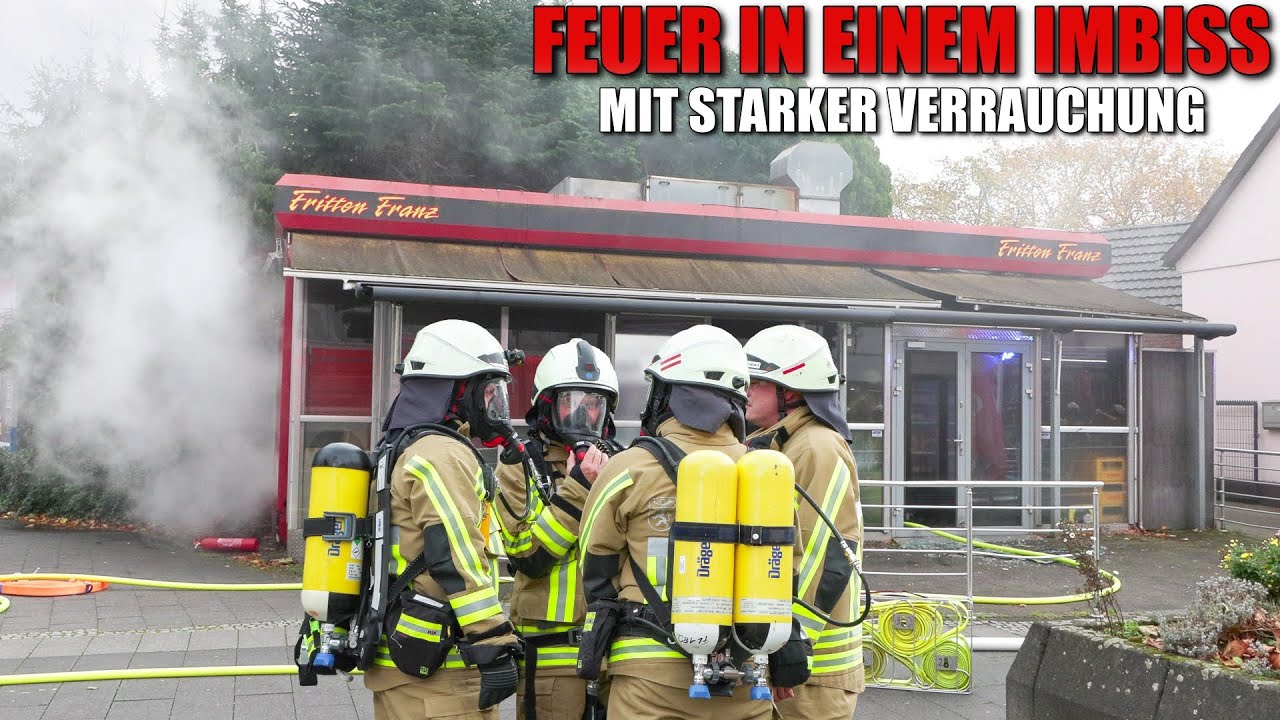 [FEUER IN EINEM IMBISS!] - Starke Rauchentwicklung ~ Feuerwehr Langenfeld im Einsatz -