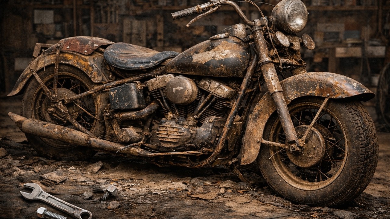 ASMR Bike l Rebuild of Harley-Davidson Panhead 1953 from Abandoned Condition