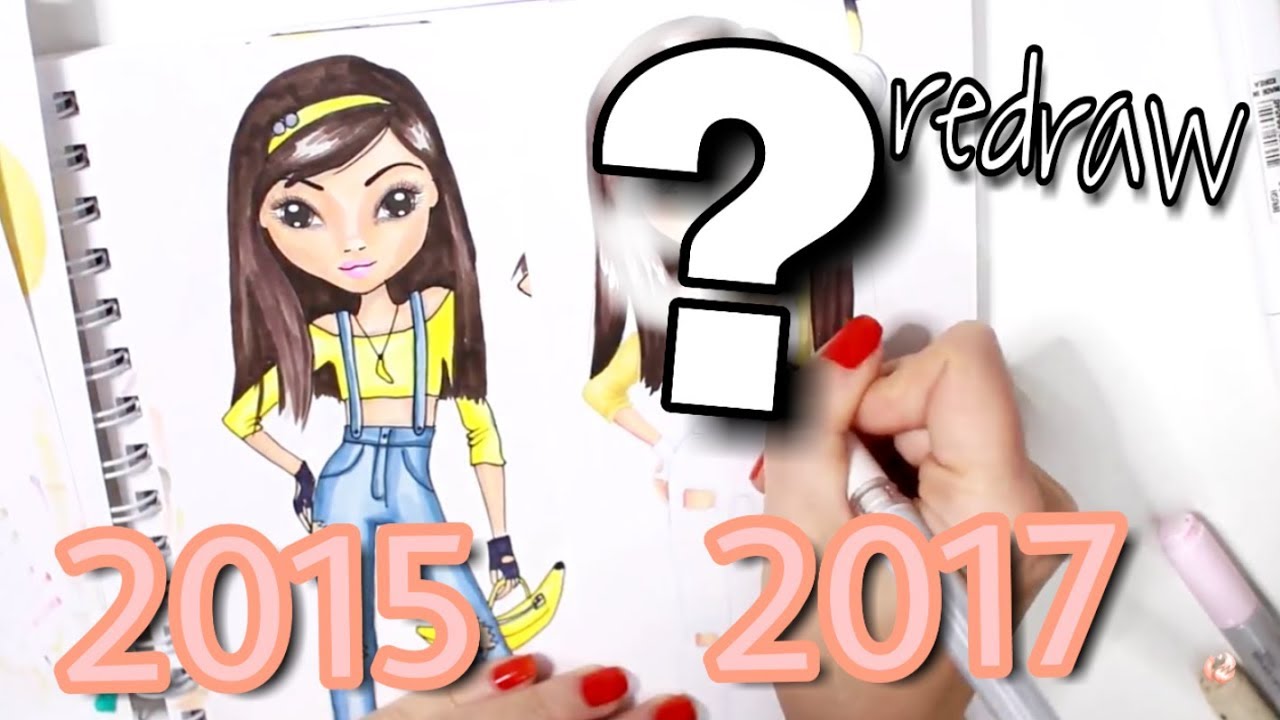 Old Drawing REDRAW | Topmodel malen || Foxy Draws