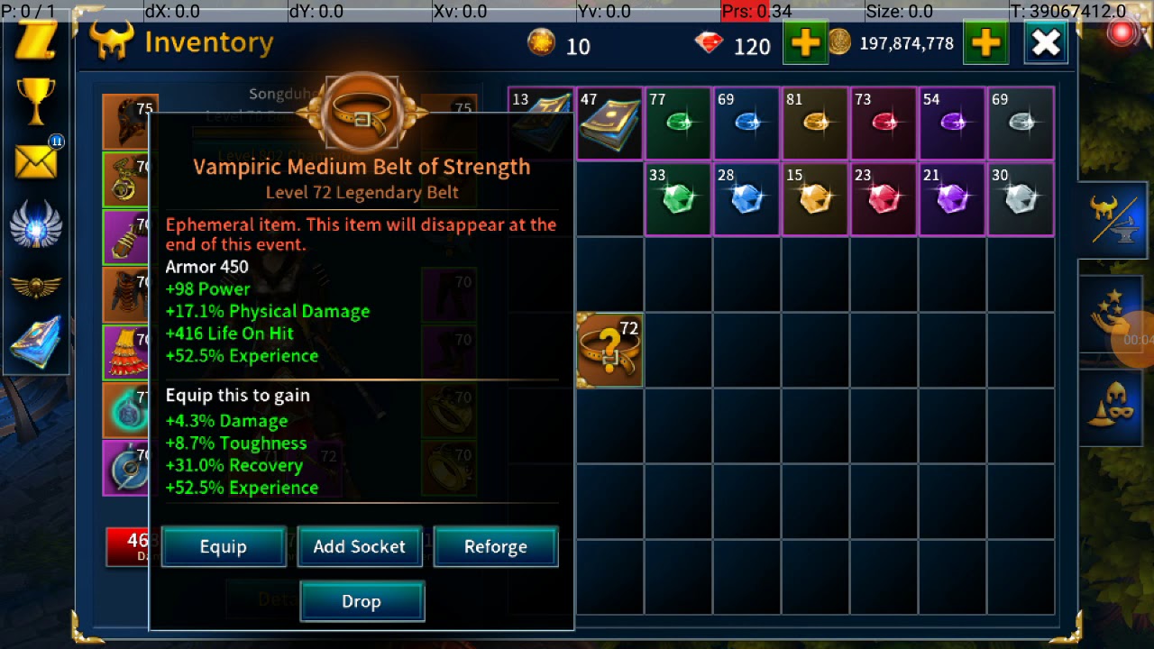Eternium ANB How keep items no ephemeral