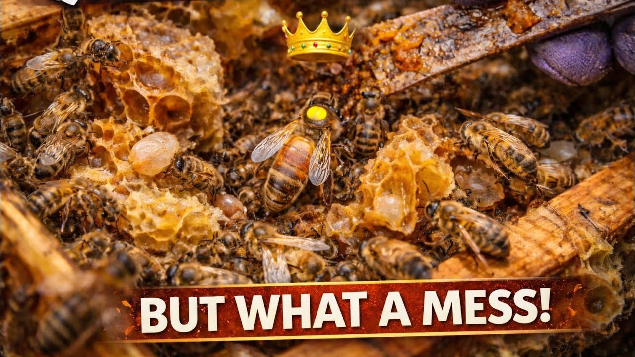 Queen Spotted! ✅ Hive Split Follow-Up at The Honey Herd 🐝23 06 25  #beekeeping #honey #bees #fun