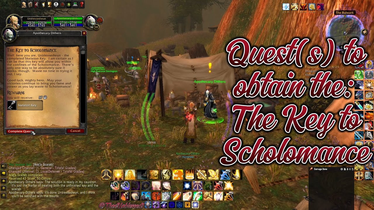 World of Warcraft WOTLK CLASSIC ERA: How to Obtain the Key to Scholomance. The ENTIRE Quest Chain!