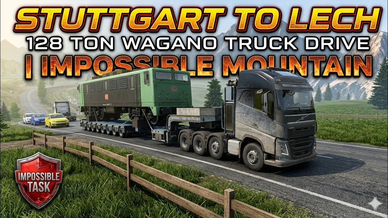 STUTTGART TO LECH 128 TON WAGANO TRUCK DRIVE | IMPOSSIBLE MOUNTAIN ROAD CHALLENGE | TOE 3