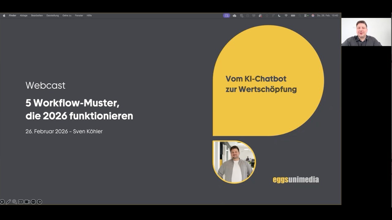 Vom KI-Chatbot zur Wertschöpfung: 5 Workflow-Muster, die in 2026 funktionieren