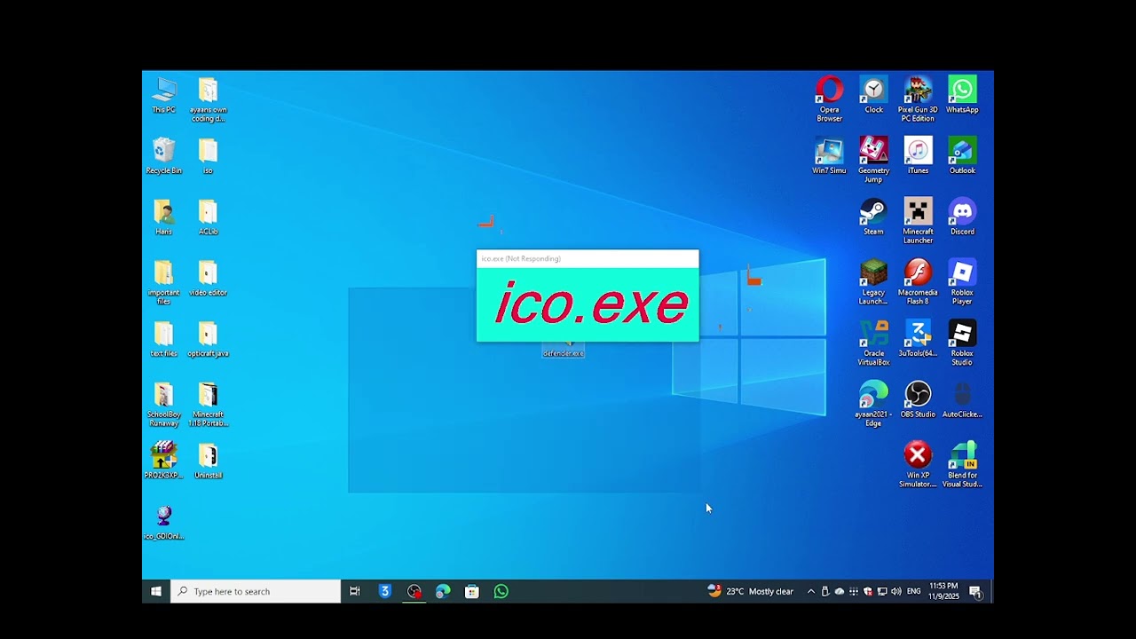 ico virus vs my real pc