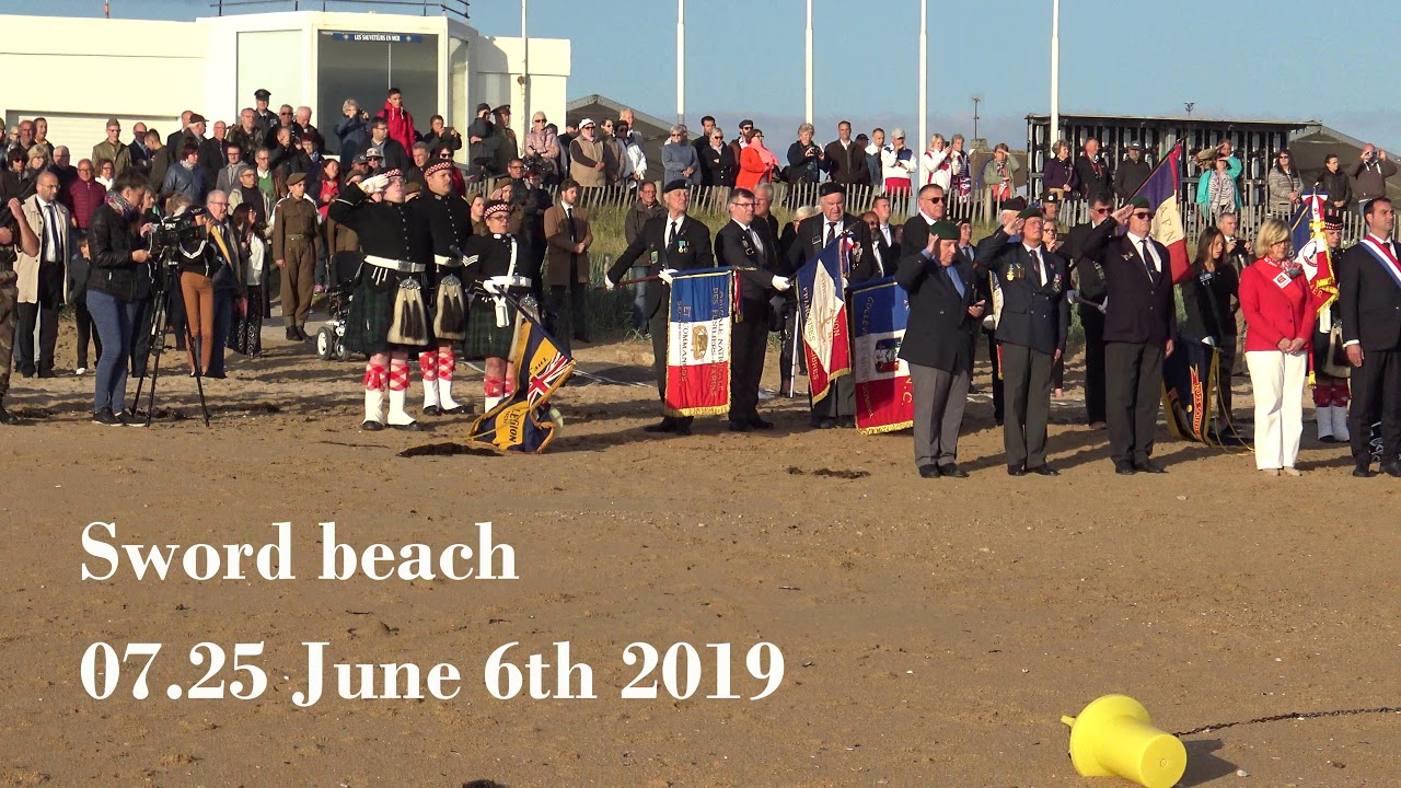 Free French landing Ceremony Colleville Montgomery Normandy