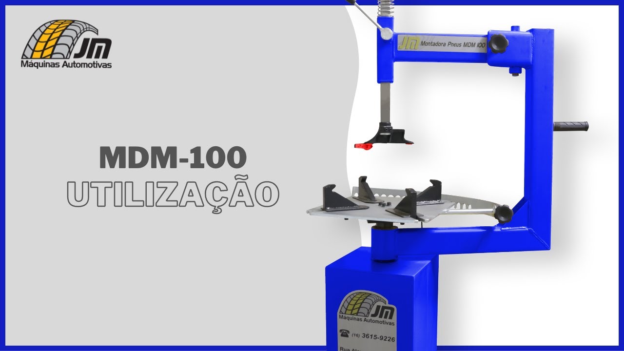 MDM-100 - Utilização de nossa Montadora de Pneus Manual - JM Máquinas