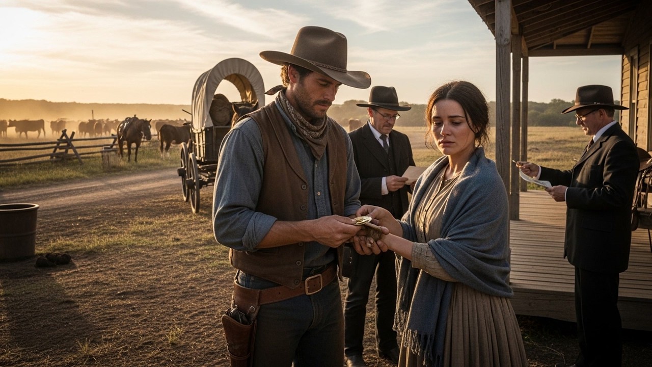 The Widow's Creditors Came To Take Her Cattle, The Cowboy Bought Every Head And Gave Them Back